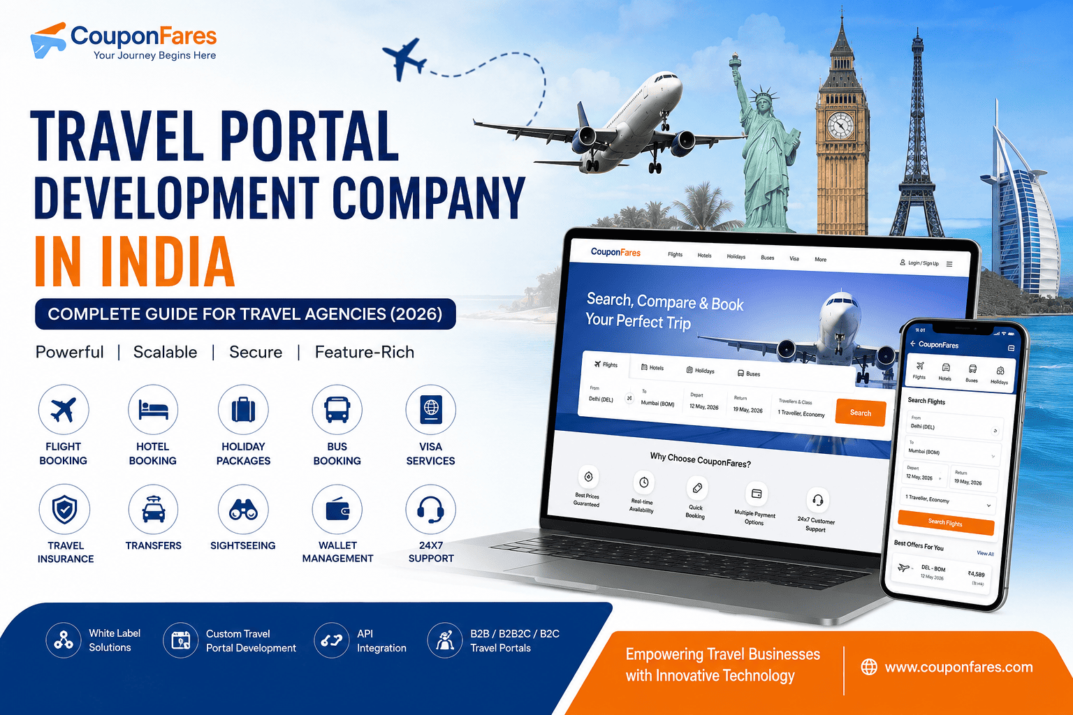 Travel Portal Development Company in India | Couponfares